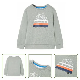 Bluza dziecięca - jasne khaki melanżowe - 104 - Bluza Dla Dziecka - Bluzy dla dziewczynek - miniaturka - grafika 1