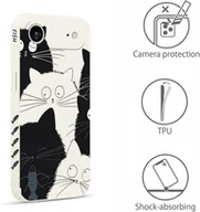 Etui i futerały do telefonów - Etui Pnakqil iPhone 17 Air, Aesthetic cat, black white kitty vibes pudełko - miniaturka - grafika 1