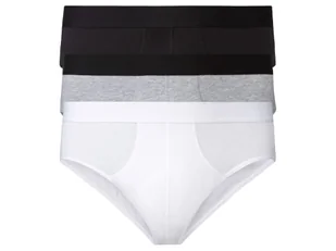 LIVERGY® Slipy męskie z bawełną, 3 pary (Czarny/szary/biały, 8/2XL) - Majtki męskie - miniaturka - grafika 1