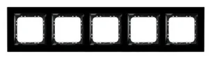 Ospel Ramka  pięciokrotna IMPRESJA - szkło czarne - Klawisze i ramki - miniaturka - grafika 1