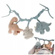 Zawieszki dla dzieci i niemowląt - Miękka Zawieszka Do Wózka Fotelika Baby Gym Dinozaury Jollein Kolorowa - miniaturka - grafika 1