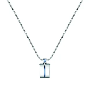 MASERATI naszyjnik męski NECKLACE PEND. SREBRO 100% stal szlachetna - Naszyjniki męskie - miniaturka - grafika 1