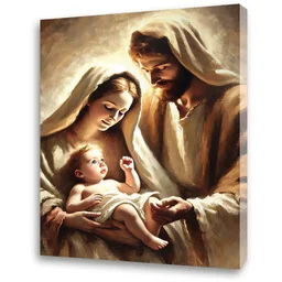 Obraz religijny na płótnie Święta Rodzina - Ikony i obrazy sakralne - miniaturka - grafika 1