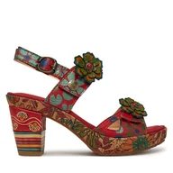 Sandały damskie - Sandały Laura Vita Nellao 15 Czerwony - miniaturka - grafika 1