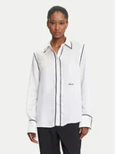 Koszule damskie - KARL LAGERFELD Koszula A3W11012 Biały Regular Fit - miniaturka - grafika 1