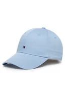 Czapki damskie - Tommy Hilfiger Czapka z daszkiem Flag Cotton 6 AM0AM13008 Niebieski - miniaturka - grafika 1