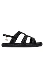 Sandały damskie - Guess Sandały FLJKLR FAB03 Czarny - miniaturka - grafika 1