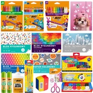 Przybory szkolne - MEGA zestaw wyprawka do przedszkola dla dziewczynki, BIC, XXL 74 elementy - miniaturka - grafika 1