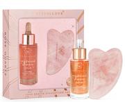 Serum do twarzy - Crystallove Serum do twarzy z kwarcem różowym 30ml + Płytka do masażu gua sha - miniaturka - grafika 1