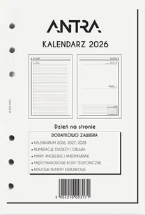 Wkład kalendarzowy 2026 A5 Dns - kalendarz - Kalendarze - miniaturka - grafika 1
