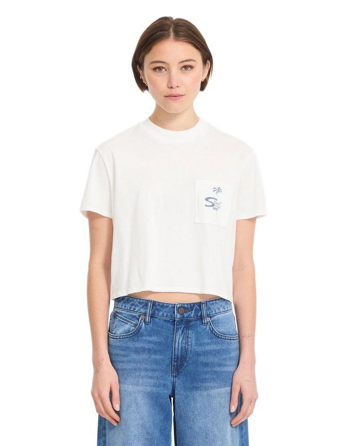Koszulka VOLCOM 26 F Pocket Dial - Vintage White - M