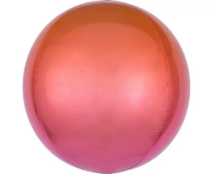 Amscan Balon foliowy "Kula Ombre", pomarańczowy, 16" ORB 3984701 - Balony i akcesoria - miniaturka - grafika 1