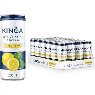 24x Kinga woda + sok o smaku cytrynowym 250 ml - Woda - miniaturka - grafika 1