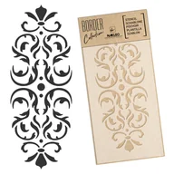 Szablony malarskie - Nakleo szablon malarski wielokrotny // KLASYCZNY ORNAMENT BAROKOWY - BORDER #1 - Rozmiar M (21x45 cm) - miniaturka - grafika 1
