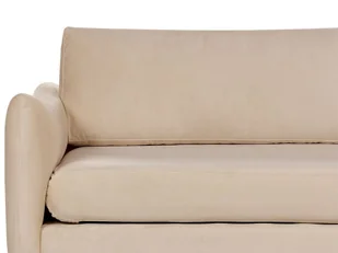 Sofa 3-osobowa welurowa beżowa VINTERBRO - Sofy i kanapy - miniaturka - grafika 6