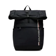 Plecaki - Plecak Tommy Hilfiger Th Monotype Rolltop Backpack AM0AM11792 Space Blue DW6 - miniaturka - grafika 1
