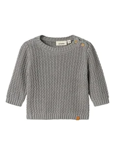 Lil Atelier Sweter "Kanto" w kolorze szarym - Bluzy i sweterki niemowlęce - miniaturka - grafika 1
