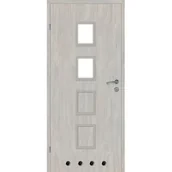 Drzwi wewnętrzne - Drzwi wewnętrzne 70L 2 / 4 tuleje dąb srebrny lakierowany aruba lewe - miniaturka - grafika 1