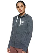 Bluzy damskie - Nike Damska bluza sportowa Gym Vintage Hoodie Full-zip-883729 szary szary (antracyt/Sail). XS - miniaturka - grafika 1