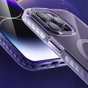 Kingxbar PQY Ice Crystal Series magnetyczne etui iPhone 14 MagSafe srebrne - Etui i futerały do telefonów - miniaturka - grafika 11