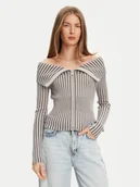 Swetry damskie - Guess Sweter W5YR03 Z30I2 Szary Slim Fit - miniaturka - grafika 1