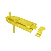 Zawiasy, okucia i inne akcesoria - Zasuwa z ryglem płaskim prosta z przelotem 16 cm - miniaturka - grafika 1