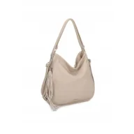 Torebki damskie - Stylowa Damska Torebka Jasny Beż Shopper Plecak 2w1 Na Ramię LUIGISANTO - miniaturka - grafika 1