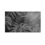 Deski do krojenia - Szklana deska kuchenna HOMEPRINT Czarno-białe liście monstera 60x52 cm - miniaturka - grafika 1