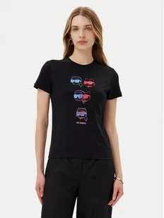 KARL LAGERFELD T-Shirt A2W17104 Czarny Relaxed Fit - Koszulki i topy damskie - miniaturka - grafika 1