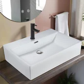 Umywalki - NETTLIFE Ceramic Countertop Bathroom Sink - Umywalka kwadratowa - miniaturka - grafika 1