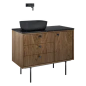 Szafki łazienkowe - ELITA LEGACY 100 3S 1D L ORZECH AMERYKAŃSKI FORNIR PDW SZAFKA PODUMYWALKOWA 168911 - miniaturka - grafika 1