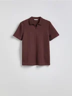 Koszulki męskie - Reserved - Koszulka polo regular fit - jasnofioletowy - miniaturka - grafika 1