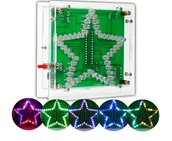 Zabawki interaktywne dla dzieci - Gwiazda pięcioramienna  LED DIY do nauki lutowania - miniaturka - grafika 1