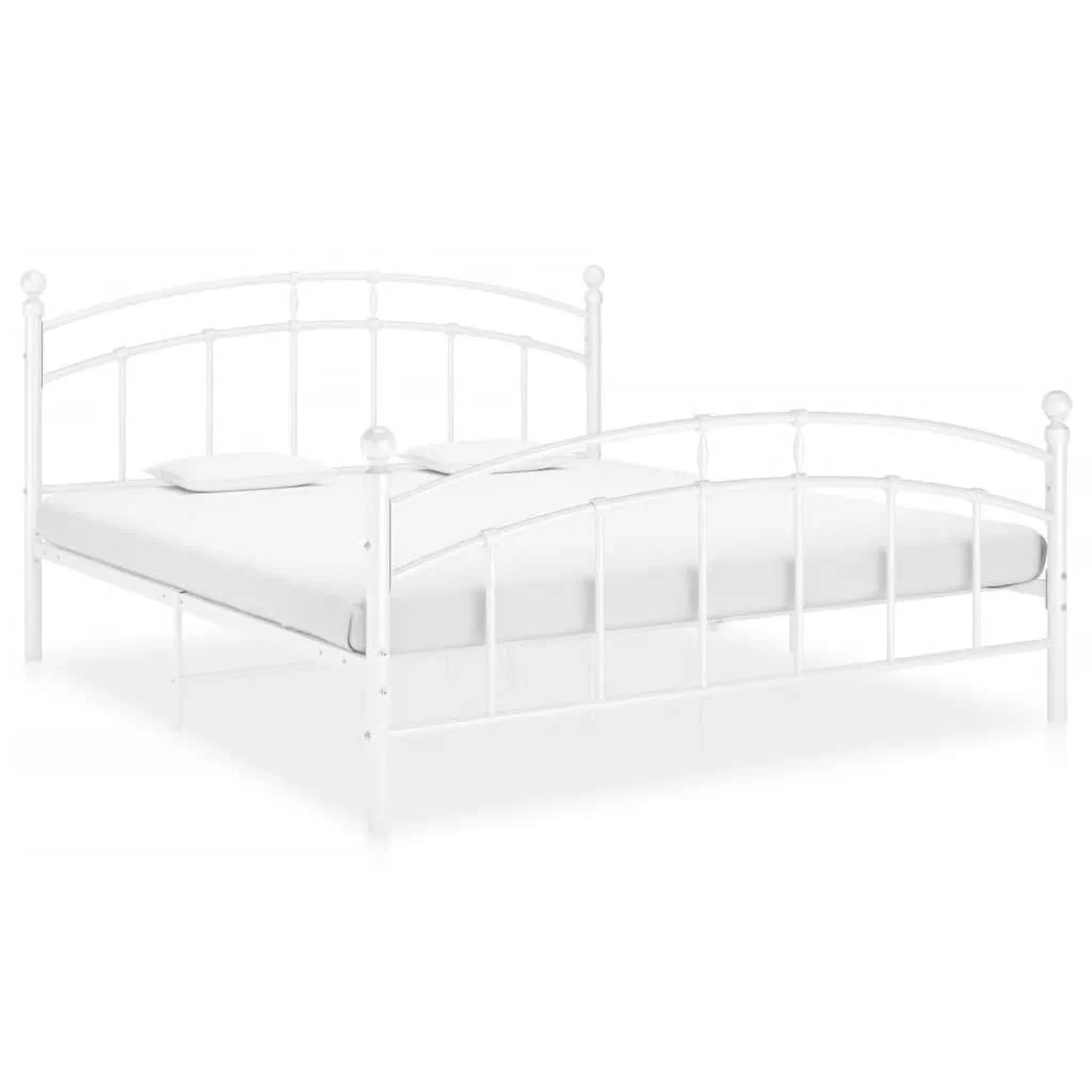 vidaXL Lumarko Rama łóżka, biała, metalowa, 140 x 200 cm 324977