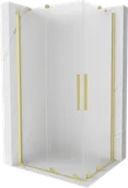 Kabiny prysznicowe - Mexen Velar Duo kabina prysznicowa rozsuwana 90x80 cm, szron, złota szczotkowana - 871-090-080-32-55 - miniaturka - grafika 1