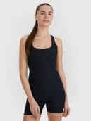 Spodenki damskie - 4F Kombinezon treningowy damski - czarny M - miniaturka - grafika 1