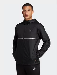 Kurtki i kamizelki sportowe męskie - adidas Kurtka przejściowa Own the Run Jacket HM8435 Czarny Regular Fit - grafika 1