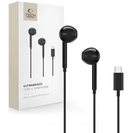 Słuchawki - TECH-PROTECT UltraBoost Core Typ-C Czarny - miniaturka - grafika 1