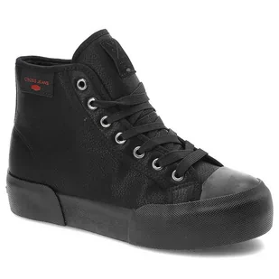 Damskie trampki wysokie Cross Jeans KK2R4055C 37 Czarne (8697319351729) - Trampki damskie - miniaturka - grafika 1