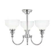 Lampy sufitowe - Sufitowa lampa potrójna Cheadle ATH-CD3 Elstead kielichy łazienkowe IP44 białe chrom - miniaturka - grafika 1