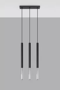Sollux Lighting Lampa wisząca MOZAICA 3L czarny/chrom - Lampy sufitowe - miniaturka - grafika 1