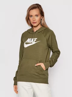 Bluzy damskie - Nike Bluza Sportswear Essential Zielony Regular Fit - grafika 1