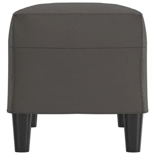 Lumarko Ławka, szara, 70x35x41 cm, tapicerowana sztuczną skórą - Ławki do przedpokoju - miniaturka - grafika 5