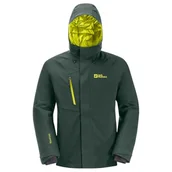 Płaszcze damskie - Jack Wolfskin Troposphere Ins Jkt M, Płaszcz parka Mężczyźni, Black Olive/Firefly, XL - miniaturka - grafika 1