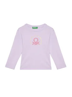 United Colors Of Benetton Bluzka 3I9WG10HV Fioletowy Slim Fit - Bluzki damskie - miniaturka - grafika 1