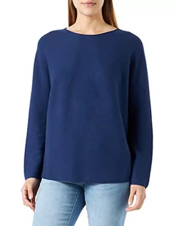 Bluzy damskie - BOSS C_falanda bluza damska z dzianiny, Dark Blue407, XL - grafika 1
