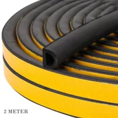 Uszczelnienia - 2M samoprzylepne paski uszczelniające do drzwi i okien, gumowe paski izolujące akustycznie do ram drzwi i okien (czarne) - miniaturka - grafika 1