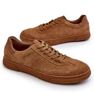 Trampki męskie - Trampki Męskie Zamszowe Big Star NN174186 Camel brązowe - miniaturka - grafika 1
