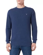 Bluzy męskie - GANT Bluza męska, granatowy melanż, L - miniaturka - grafika 1