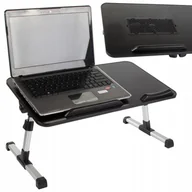Podkładki chłodzące pod laptopa - Stolik Pod Laptopa Składany Do Łóżka Stół Podkładka Chłodząca Wentylator - miniaturka - grafika 1